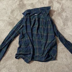Flannel Green and Navy blue Size L